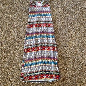 Bright tribal print maxi dress